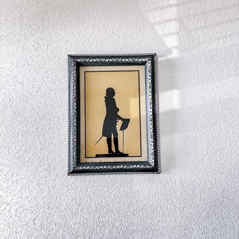 Vintage Catalda for‎ Carson's Silhouettes Borghese Style Colonial Man Framed Art